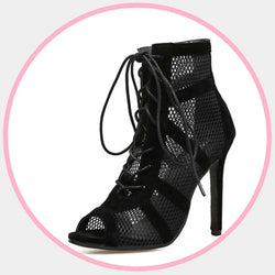 Lace-up High Heel Shoes