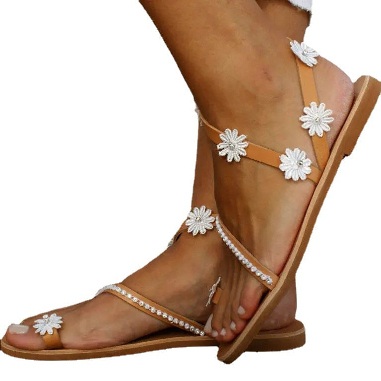 Flower Flat Sandals