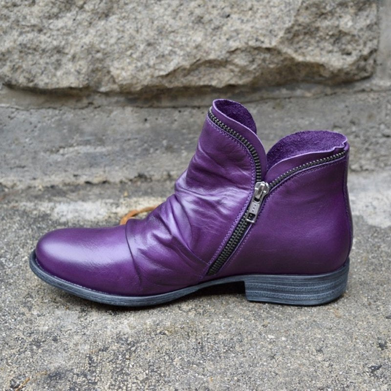 Zipper Ankle Boots