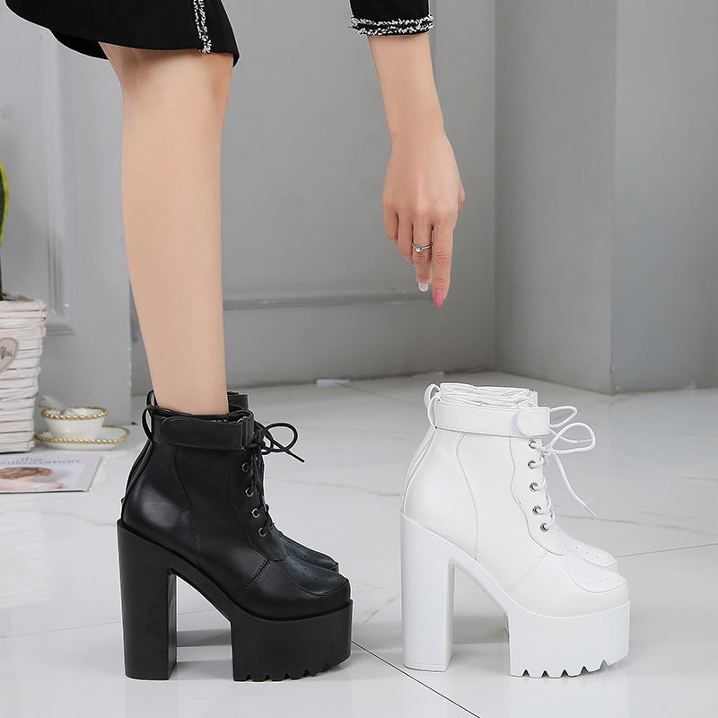 Chunky High Ankle Boots