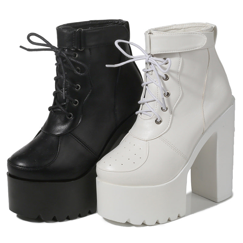 Chunky High Ankle Boots