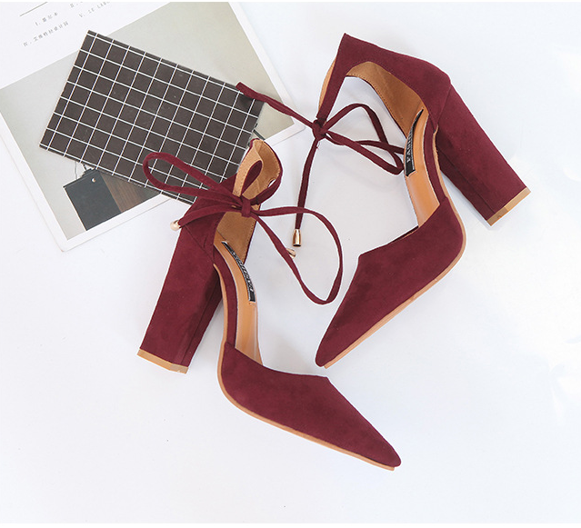Pointed with Block Heel Shoes