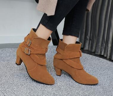 Double Buckle Ankle Boots