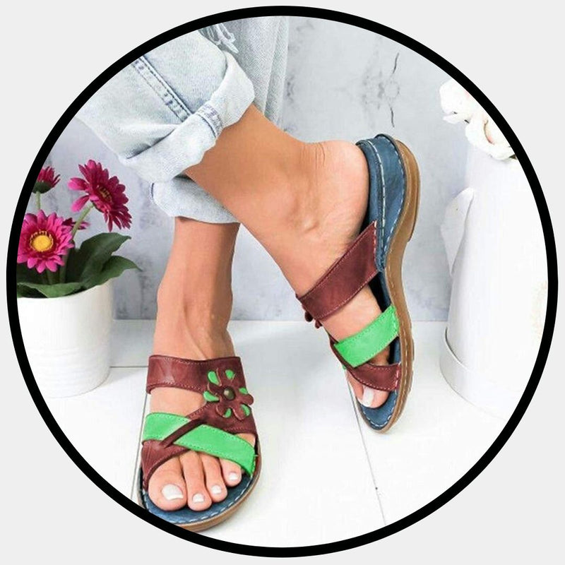 Flowered Comfy Sandals