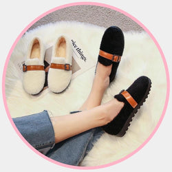 Fluffy Buckle Shoes