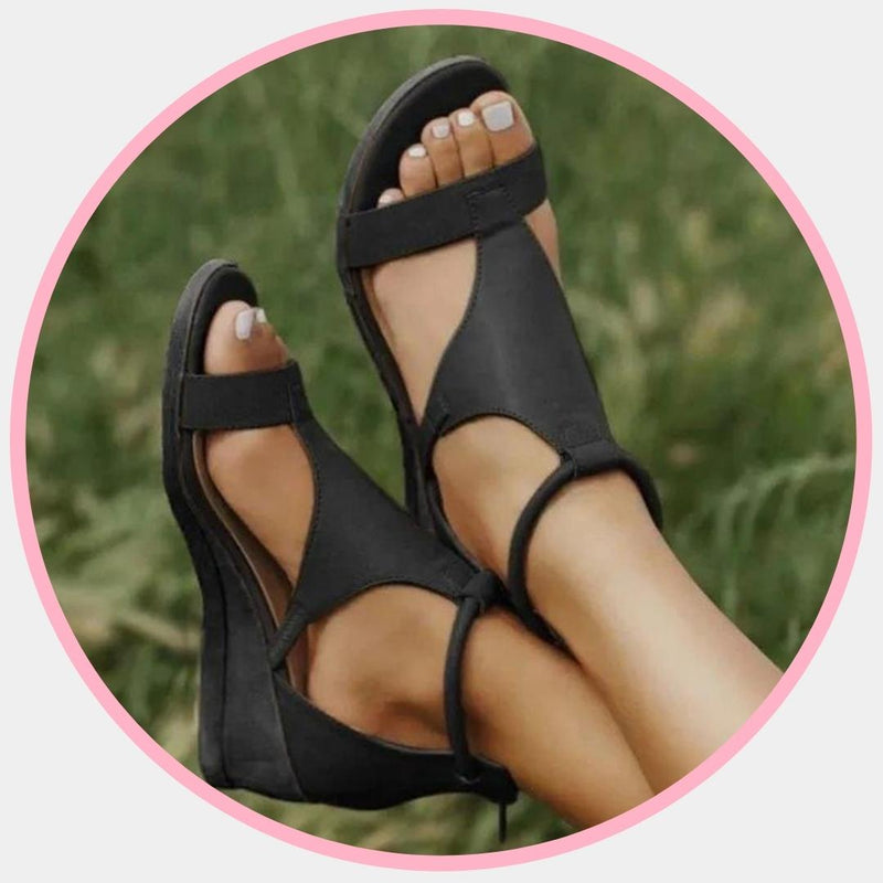 Strappy Cutout Wedge