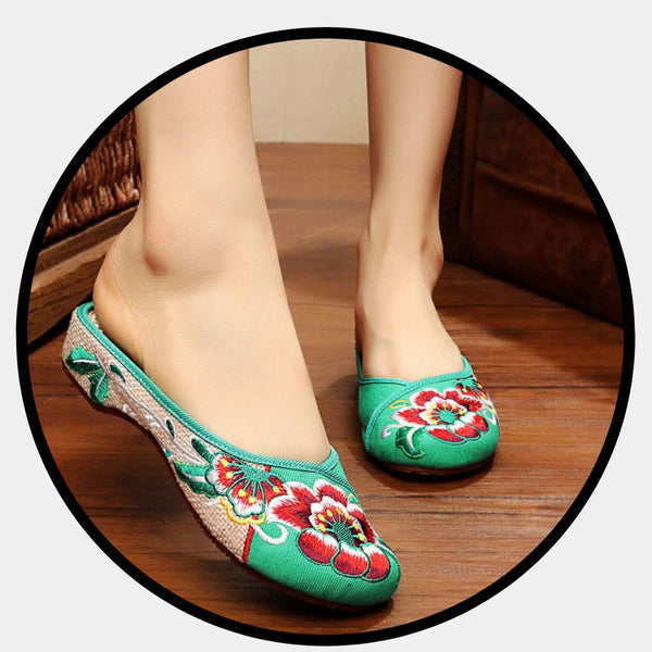 Embroidered Slip Ons
